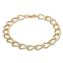 Simply Whispers Gold Curb Chain Bracelet Sale