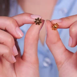 Simply Whispers Gold Flower Stud Earrings Hot