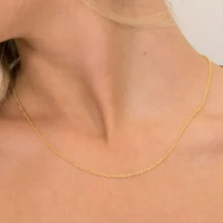 Simply Whispers Gold Plated 18 inch Cable Chain Necklace Best
