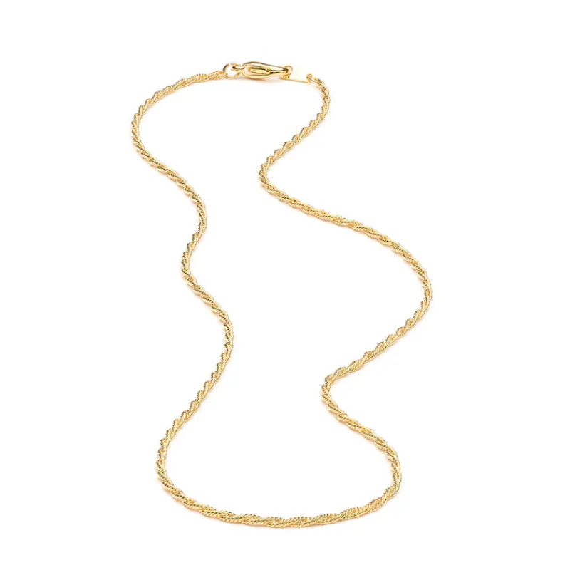 Simply Whispers Gold Plated 18 Inch Rope Chain Necklace Fashion