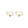Simply Whispers Gold Plated 4 mm Bead Continuous Hoop Earrings Hot