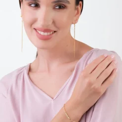 Simply Whispers Gold Plated Bead Chain Bracelet Fashion