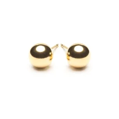 Simply Whispers Gold Plated 7mm Ball Stud Earrings Clearance