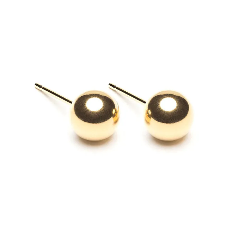 Simply Whispers Gold Plated 7mm Ball Stud Earrings Clearance