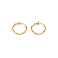 Simply Whispers Gold Plated 17mm Clip On Hoop Earrings Best