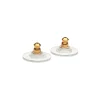 Simply Whispers Gold Plated Plastic Disk Bullet Backs Accessory - 1 Pair New