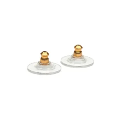 Simply Whispers Gold Plated Plastic Disk Bullet Backs Accessory - 1 Pair New