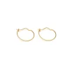 Simply Whispers Gold Plated Small Continuous Hoop Earrings New