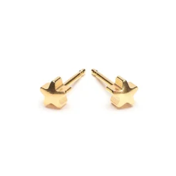 Simply Whispers Gold Plated Star Stud Earrings Hot