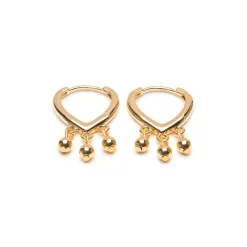 Simply Whispers Gold Shaker Ball Huggie Hoops Online
