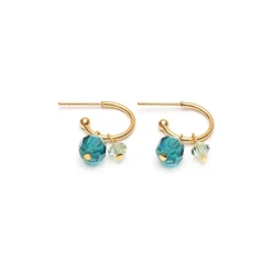 Simply Whispers Green Beads Hoop Earrings Outlet