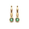 Simply Whispers Green Crystal Drop Huggie Hoops Hot