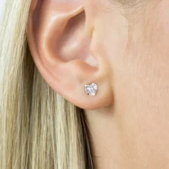 Simply Whispers Heart Crystal Small Stud Earrings Clearance