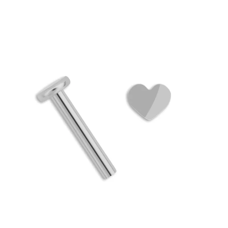 Simply Whispers Heart Titanium Helix Single Earring Hot