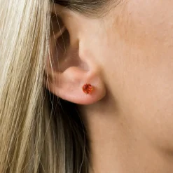 Simply Whispers July Birthstone 5mm Earrings Outlet