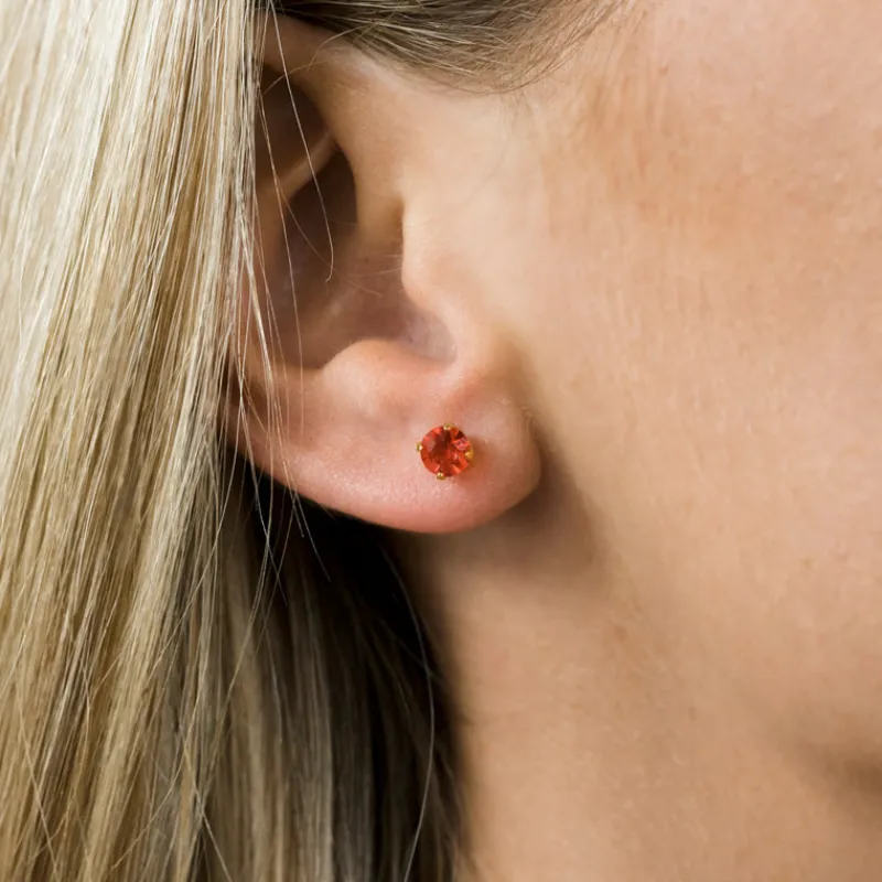 Simply Whispers July Birthstone 5mm Earrings Outlet
