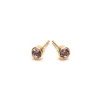 Simply Whispers June Birthstone 14k Gold Plated Earrings New