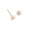Simply Whispers 14k Gold Filled 4mm Bezel Stud Earrings Clearance