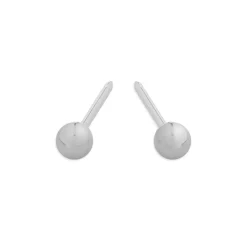 Simply Whispers 14k White Gold 3 mm Ball Stud Earrings Outlet