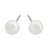 Simply Whispers 14k White Gold 6mm Pearl Stud Earrings Fashion