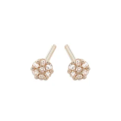 Simply Whispers 14k Yellow Gold 7 Diamonds Stud Earrings Online