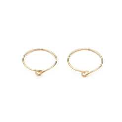 Simply Whispers 14k Yellow Gold 12 mm Hoop Earrings New