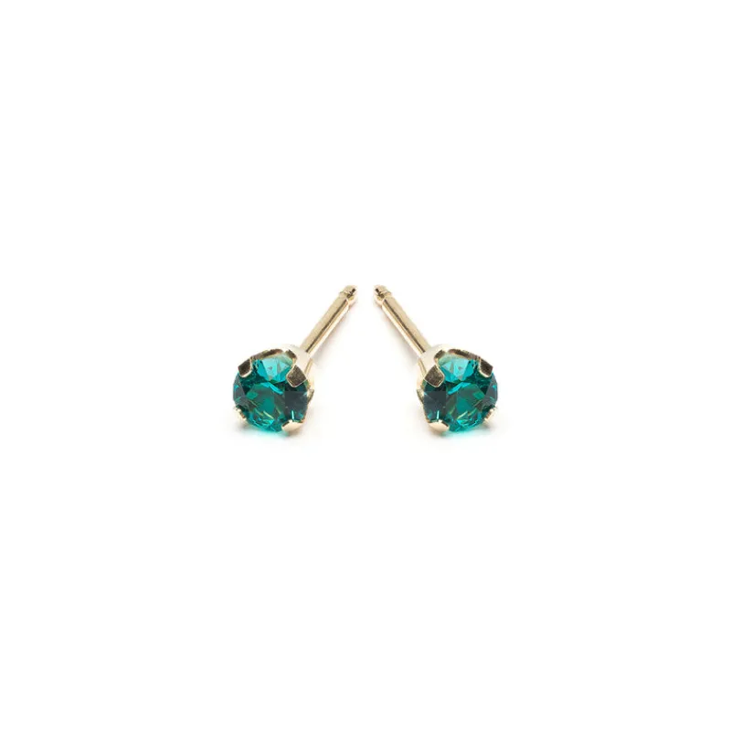 Simply Whispers 14k Yellow Gold Earrings December Birthstone Fashion