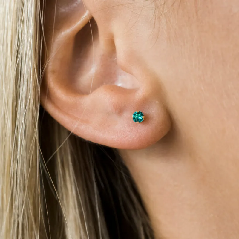 Simply Whispers 14k Yellow Gold Earrings December Birthstone Fashion