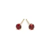 Simply Whispers 14k Yellow Gold Earrings January Birthstone Discount