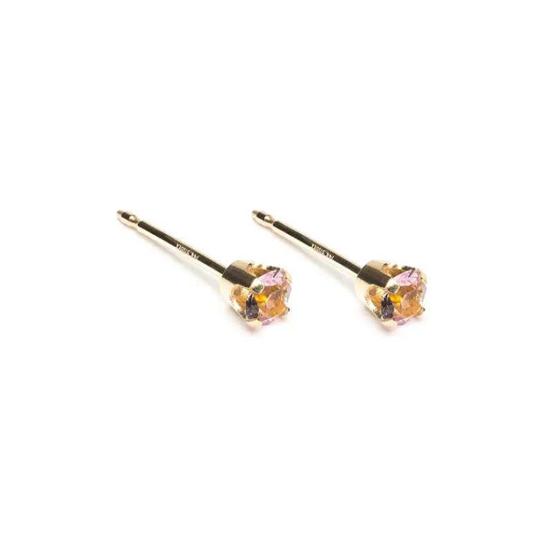 Simply Whispers 14k Yellow Gold Earrings June Birthstone Clearance