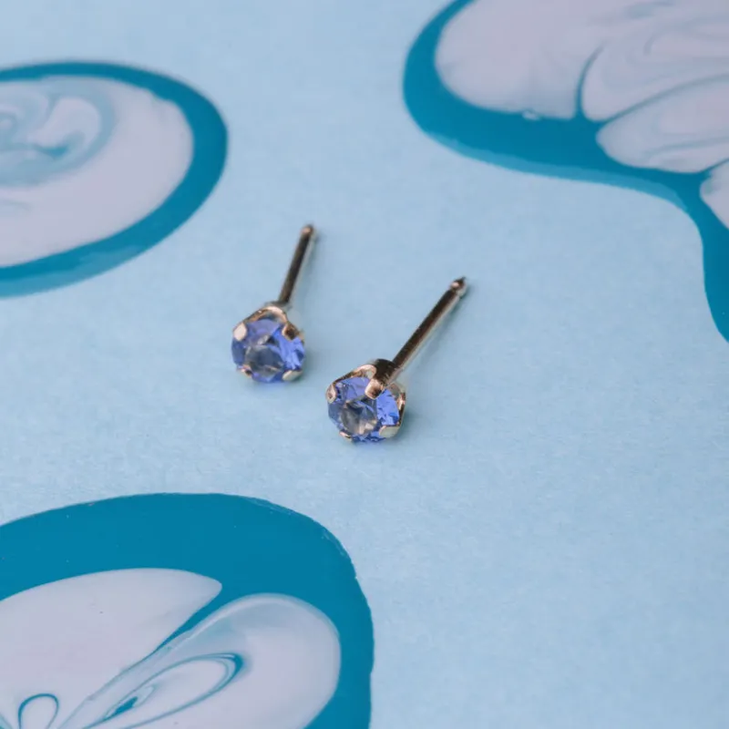 Simply Whispers 14k Yellow Gold Earrings September Birthstone Outlet