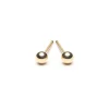 Simply Whispers 14k Yellow Gold Mini Ball Stud Earrings New