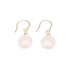 Simply Whispers 14k Yellow Gold Rose Quartz Earrings Outlet