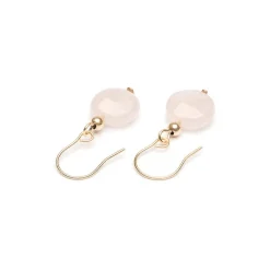 Simply Whispers 14k Yellow Gold Rose Quartz Earrings Outlet