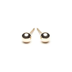 Simply Whispers 14k Yellow Gold Small Ball Stud Earrings Clearance