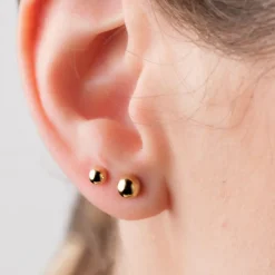 Simply Whispers 14k Yellow Gold Small Ball Stud Earrings Clearance