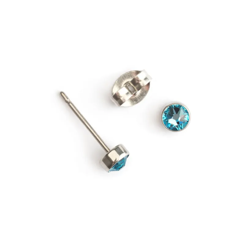 Simply Whispers Light Blue Titanium Stud Earrings Online