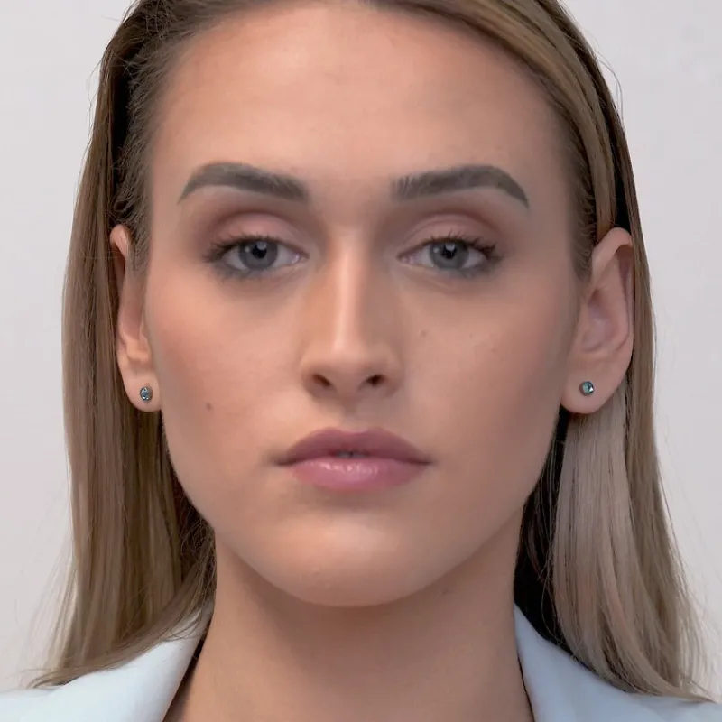 Simply Whispers Light Blue Titanium Stud Earrings Online