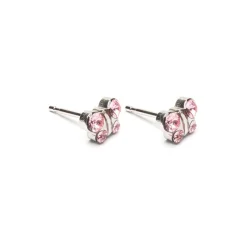 Simply Whispers Light Pink Crystal Butterfly Earrings Hot