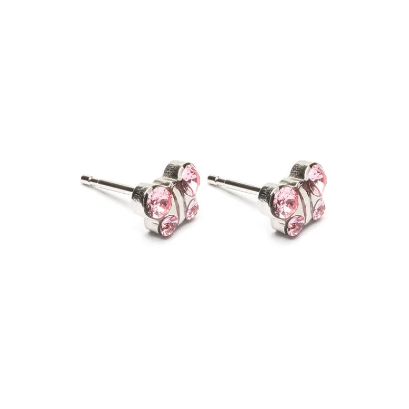 Simply Whispers Light Pink Crystal Butterfly Earrings Hot