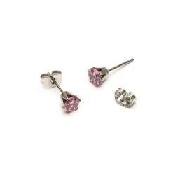 Simply Whispers Light Pink Titanium Stud Earrings Online