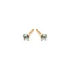 Simply Whispers March Birthstone 14k Gold Plated Stud Earrings Online