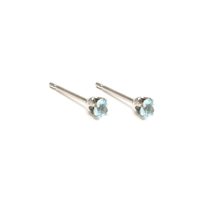 Simply Whispers March Birthstone Stainless Steel Stud Earrings Best