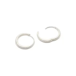 Simply Whispers Matte Silver Hoop Earrings Outlet