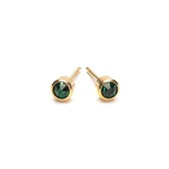 Simply Whispers May Birthstone 14k Gold Plated Earrings Hot