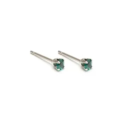 Simply Whispers May Birthstone Stainless Steel Stud Earrings Online