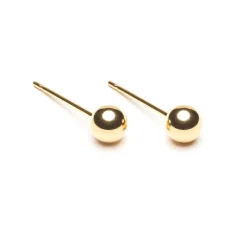 Simply Whispers Medium Ball Stud Earrings Gold Plated Clearance