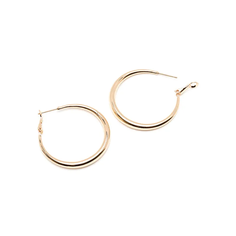 Simply Whispers Medium Graduated Hoop Earrings Fashion