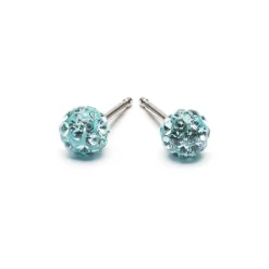 Simply Whispers Mini Aqua Pave Earrings Online