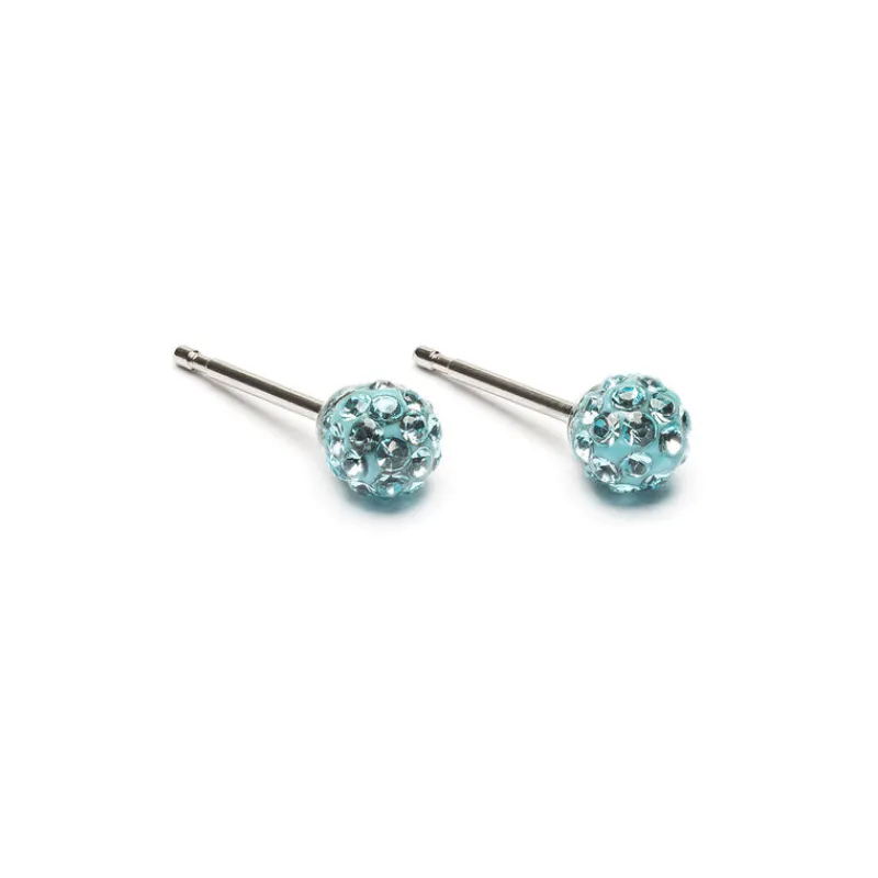Simply Whispers Mini Aqua Pave Earrings Online